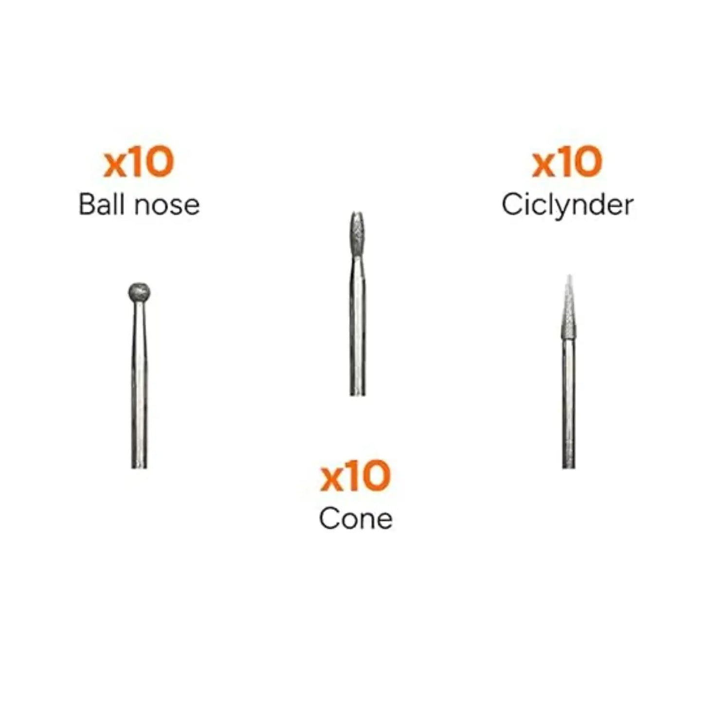 30 Embouts de gravure